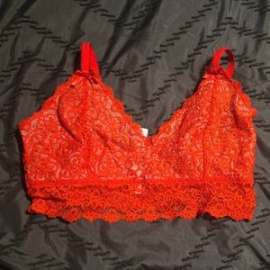 Lace Bralette in Vibrant Red